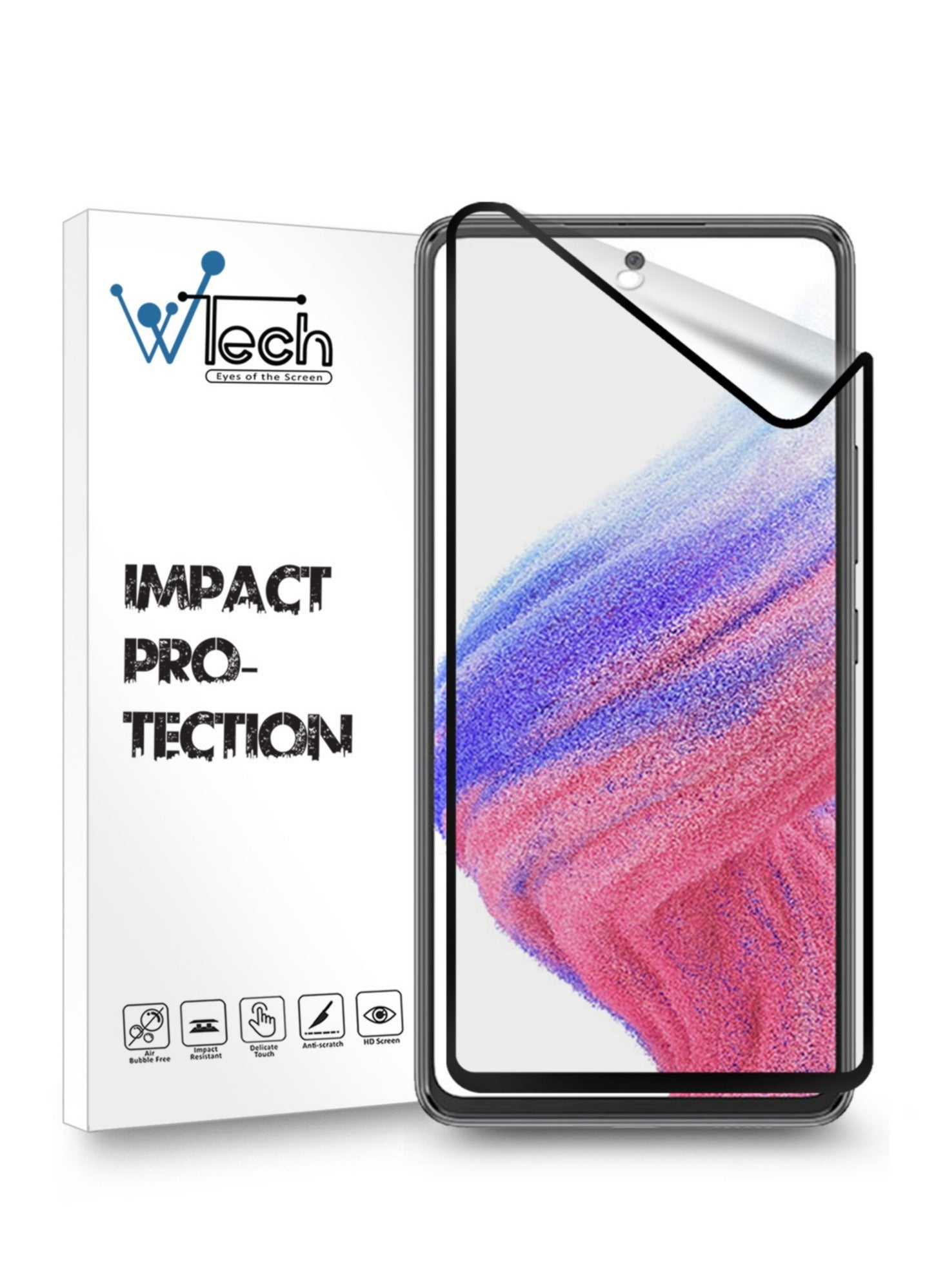 Matte Ceramics Screen Protector For Samsung Galaxy A53 5G 6.5 Inch Clear/Black