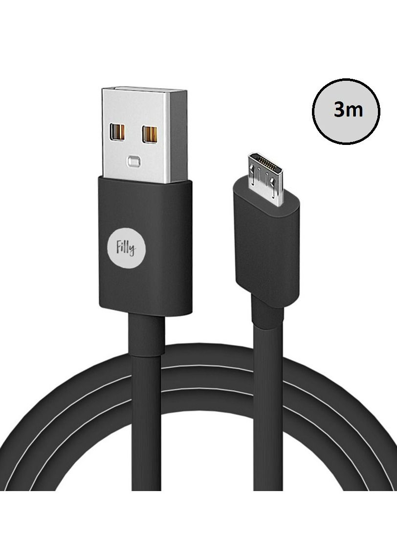 Micro to USB Cable 3m Fast Quick Charger Cable USB to Micro USB Android Charging Cord compatible for Galaxy S7 S6