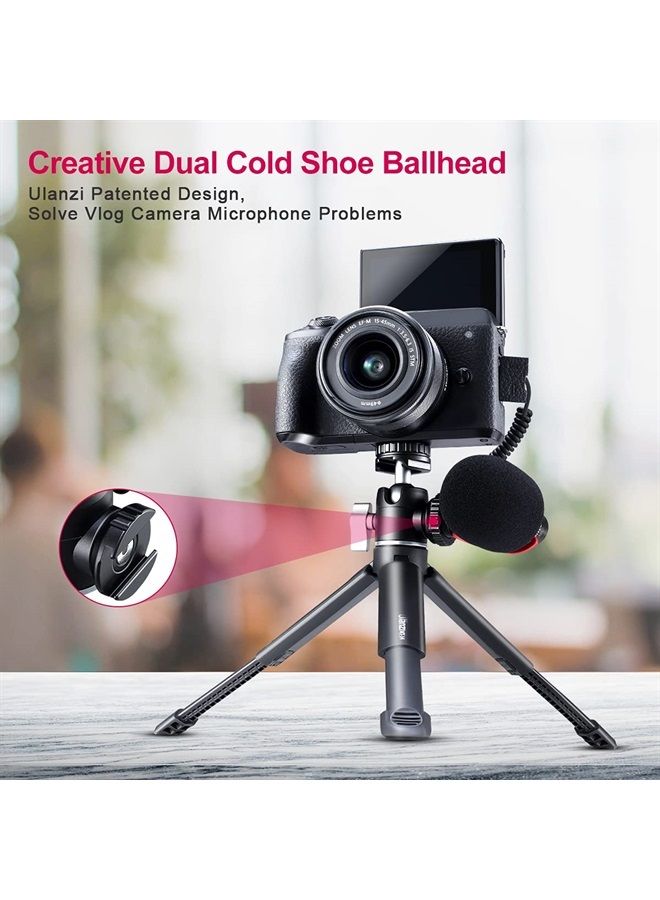 Mini Camera Tripod with 360° Ball Head & Cold Shoe