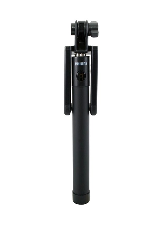 Mini Wired Shutter Control Selfie Stick Black