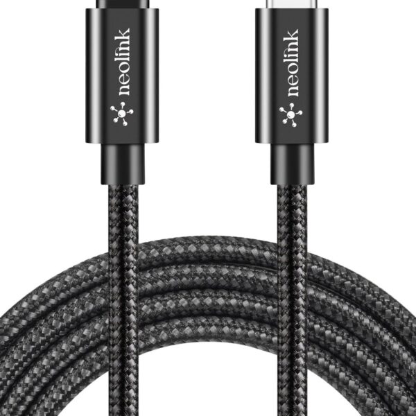 Neolink 2M Heavy Duty Braided Nylon 27W 2.4A Type C to Lightning 480Mbps High-Speed Data Transfer Cable