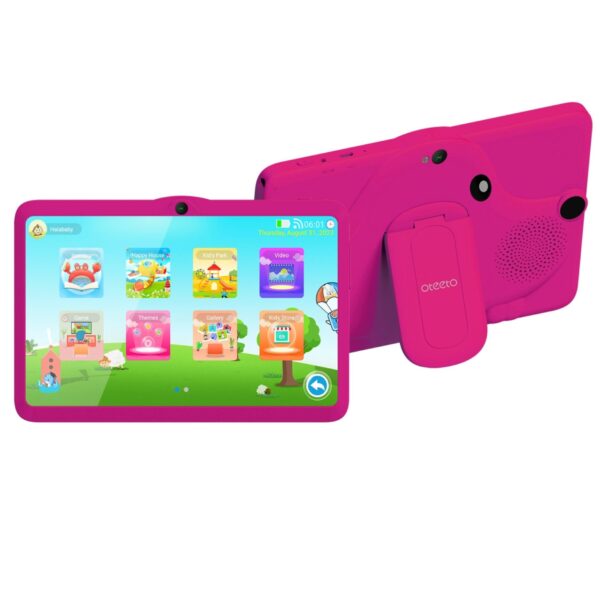 Oteeto Oteeto TAB 7 Kids Tablet/7 Inch IPS/4GB RAM + 128 GB ROM/Octa Core 1.6 GHz/2MP Front + 5MP Rear Camera/3000 mAh Battery/Includes Stickers and Kids digital Watch