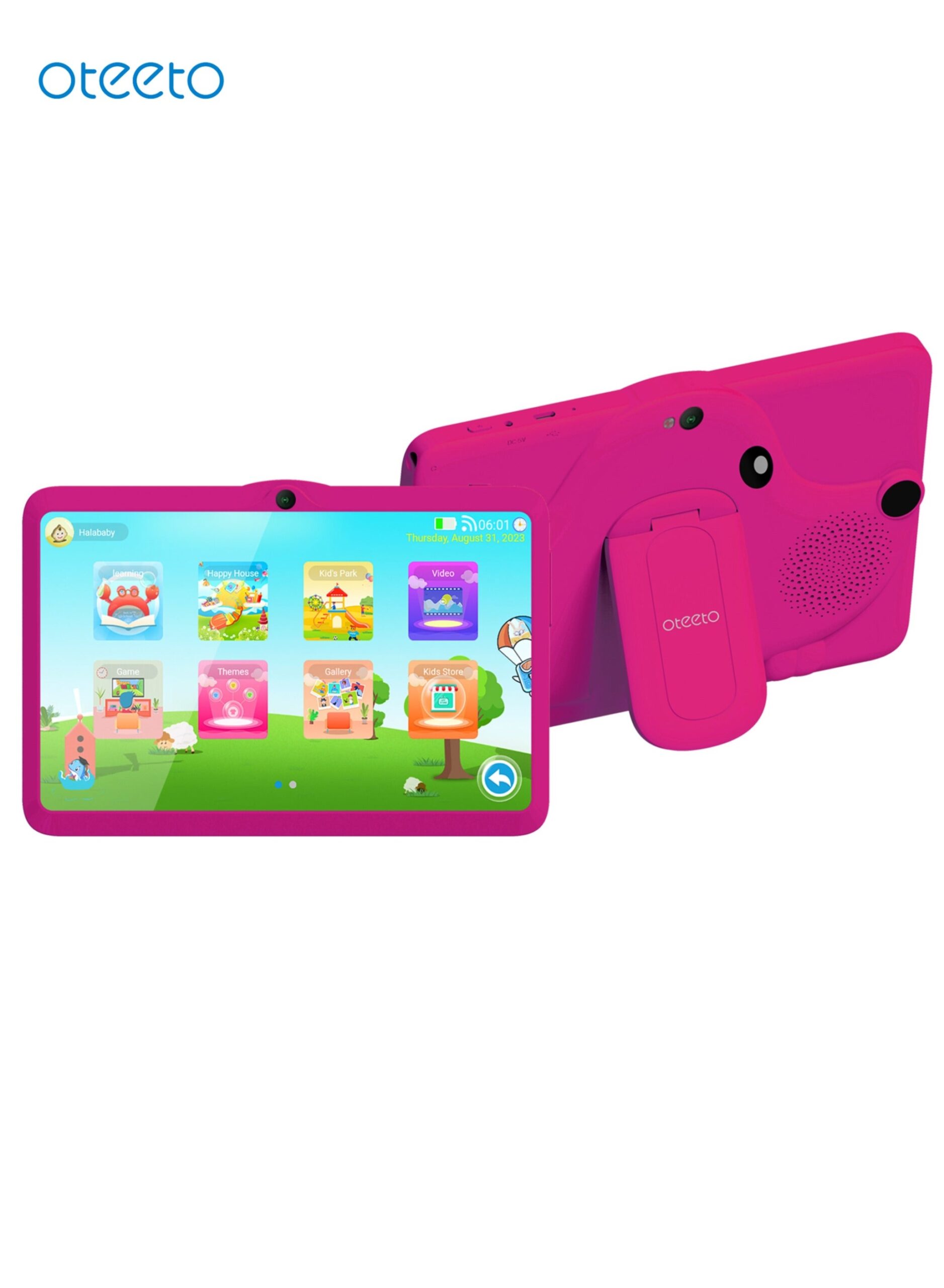 Oteeto Oteeto TAB 7 Kids Tablet/7 Inch IPS/4GB RAM + 128 GB ROM/Octa Core 1.6 GHz/2MP Front + 5MP Rear Camera/3000 mAh Battery/Includes Stickers and Kids digital Watch