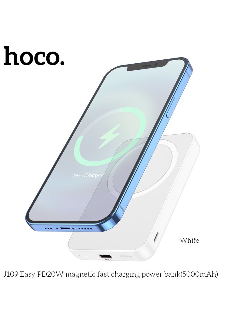 PD20W Magnetic Fast Wireless Charging Power Bank White