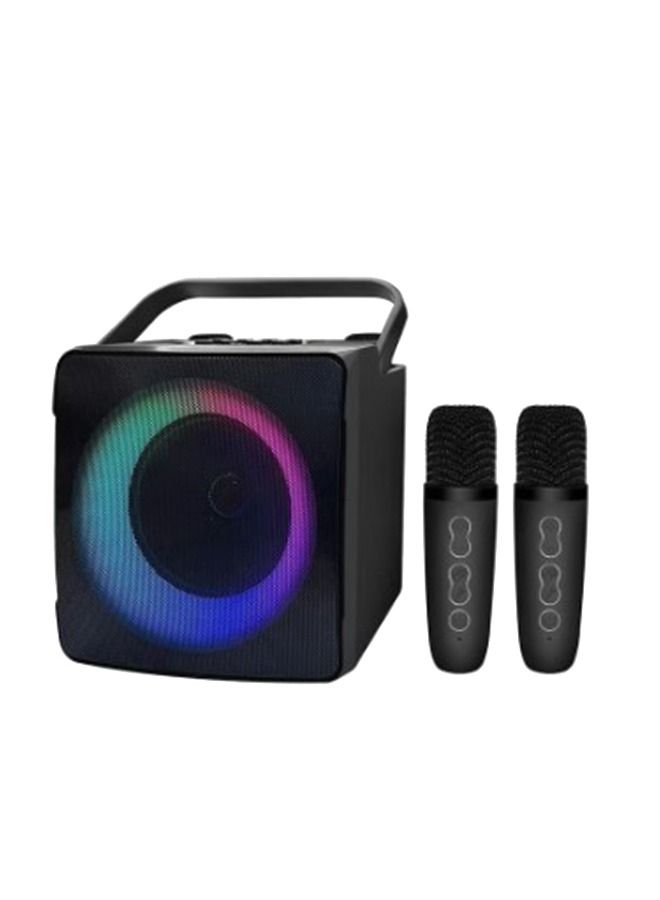 Portable Bluetooth Speaker Dual Wireless Microphone Live TV FM Radio TF Card USB Subwoofer Music Center Audio Sd508