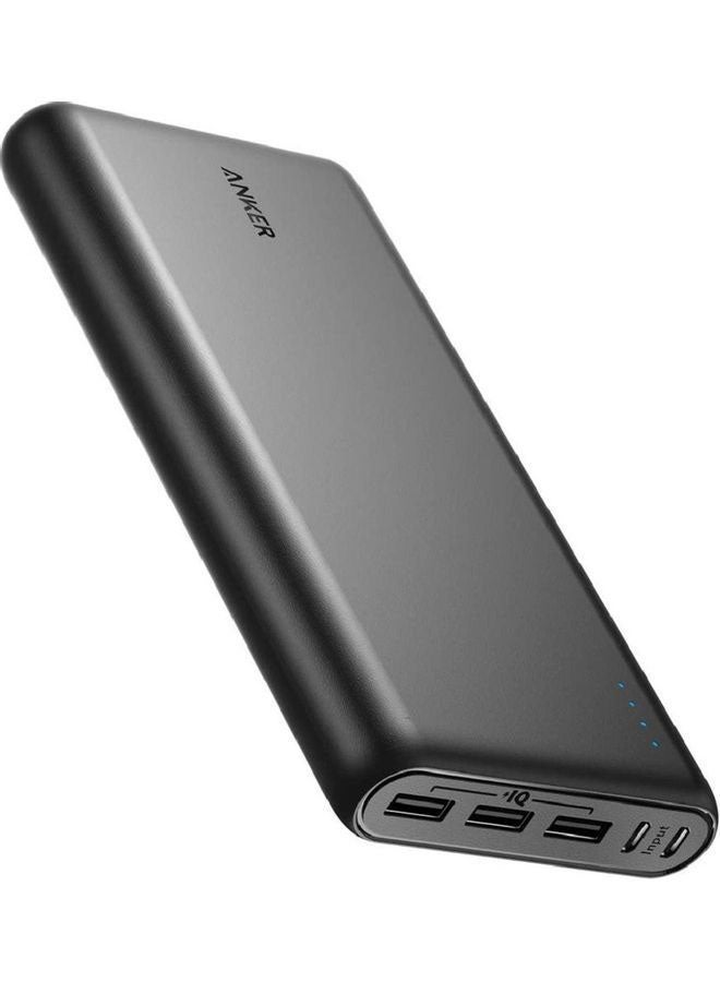 PowerCore 26800 Portable Power Bank With Two Micro USB Cable And Travel Pouch Black