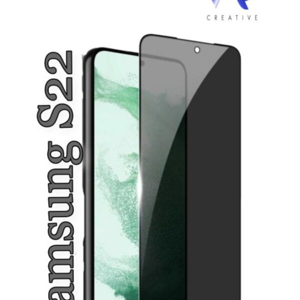 Privacy Anti-Spy Tempered Glass Screen Protector For Samsung S22  - Black