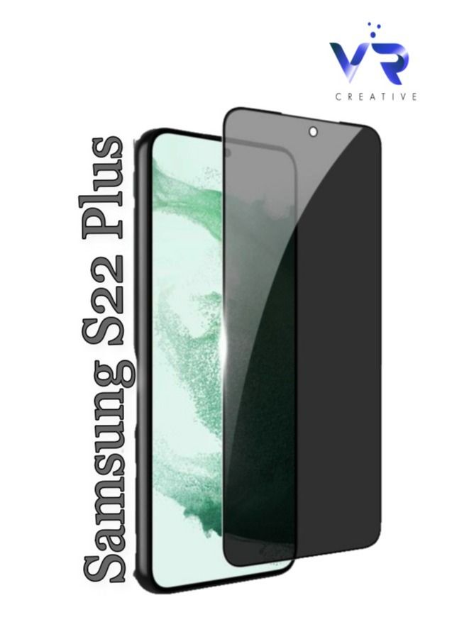 Privacy Anti-Spy Tempered Glass Screen Protector For Samsung S22 Plus  - Black