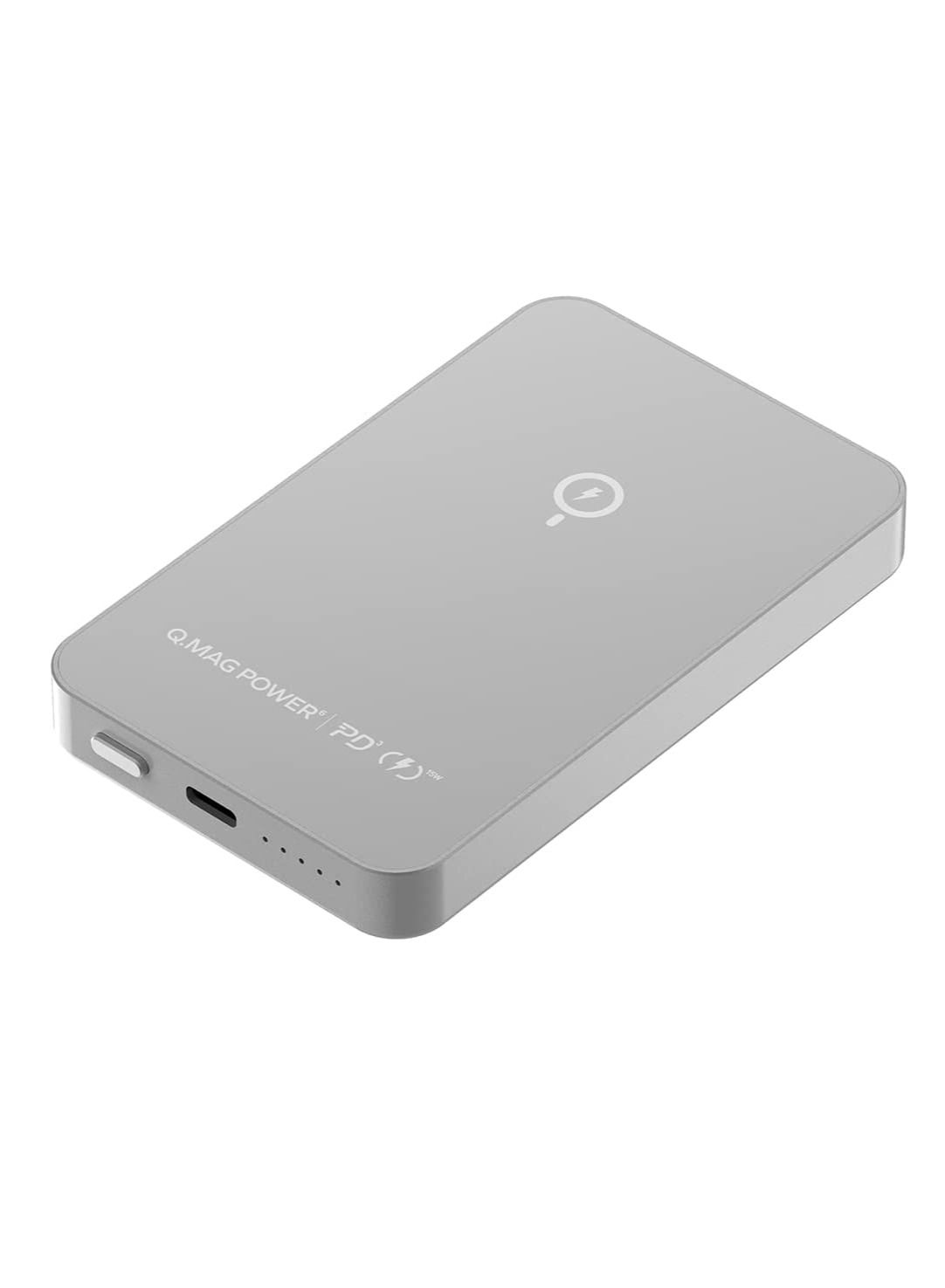 Q.Mag Power 7 Magnetic Wireless Battery Pack 10000mAh Silver