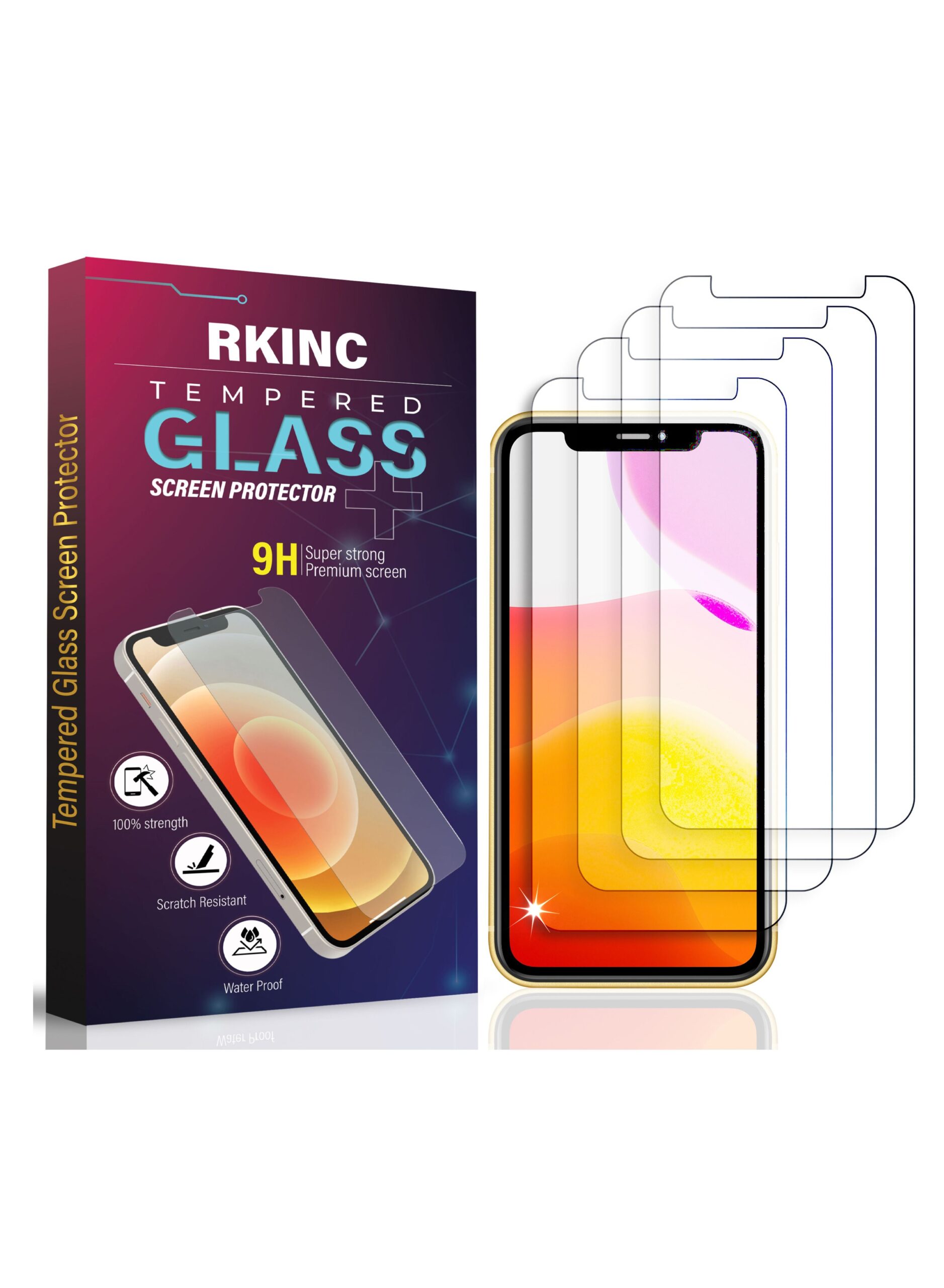 Screen Protector [4-Pack] for iPhone XR / iPhone 11 6.1-Inch