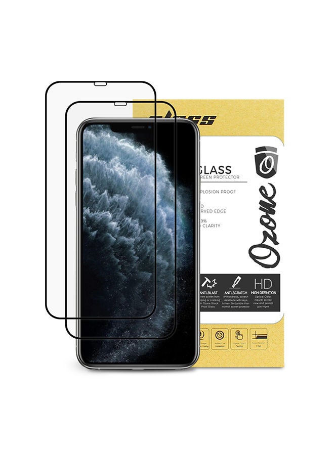 Tempered Glass Screen Protector for iPhone X / iPhone XS 9H Hardness Full HD Coverage Touch Sensitive Screen Guard (Pack of 2)