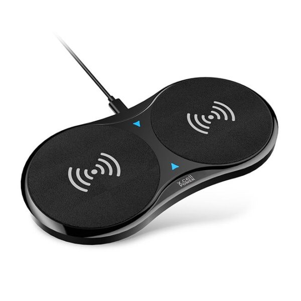 Two Phone Wireless Charger Black