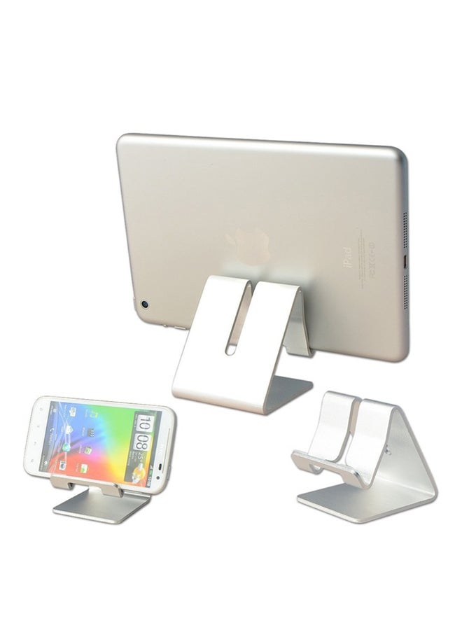 Universal Aluminum Mobile Phone Holder Desktop Charger Stand White