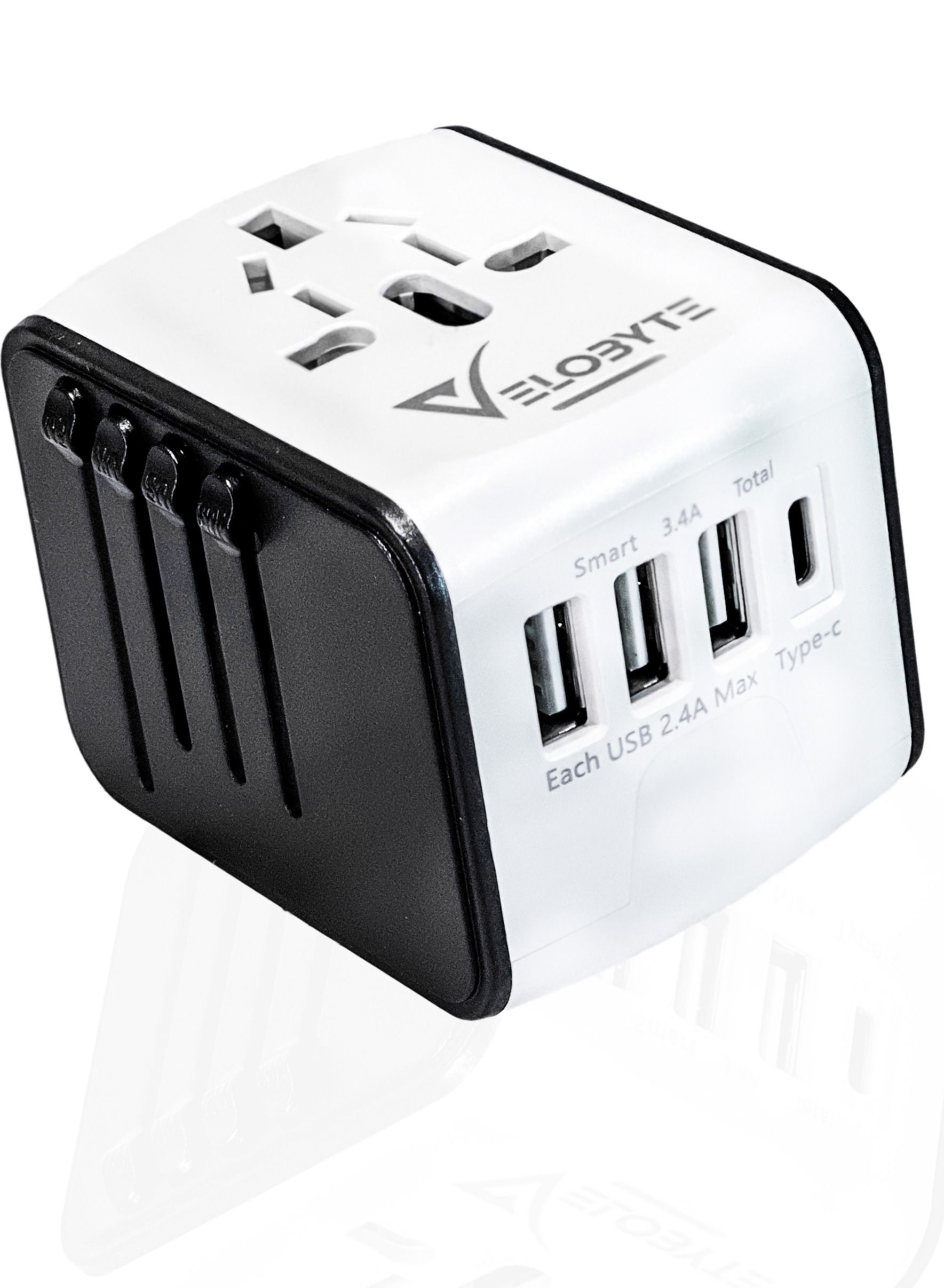 Universal International Travel Power Adapter with High Speed 2.4A USB