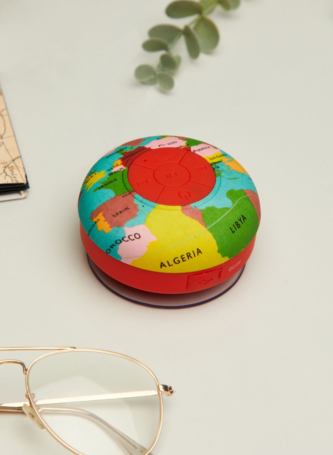 World Map Bluetooth Shower Speaker