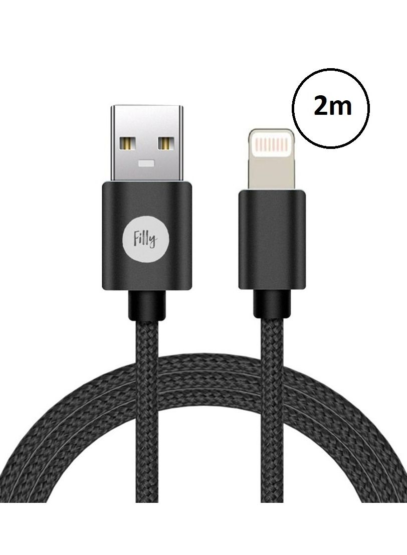 iPhone Cable 2M Nylon Braided Lightning Cable iPhone Charger Cable USB A to Lightning Cable for iPhone 14/14 Pro/14 Plus/14 Pro Max