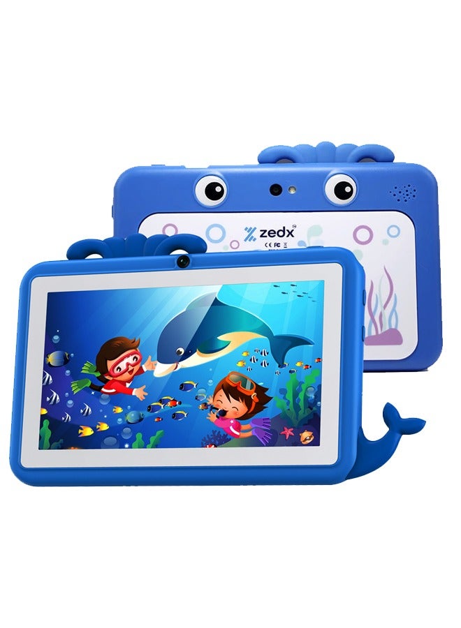 zedx Zedx ATZ01 7 Inch HD Display Kids Wifi Tablet Wth 4GB RAM 64 GB ROM Dual Camera and 3000 mAh Battery Blue